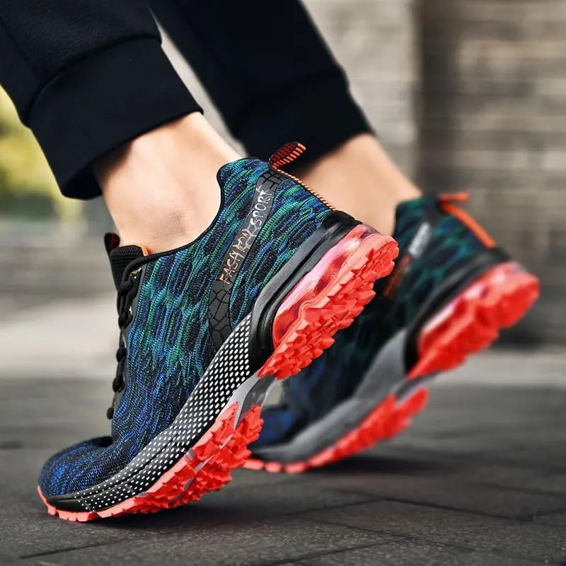 Plus Size Air Cushion Running Shoes Anti Slip Platform Cushioned Basketball Sports Shoes Summer Mesh Walking Tennis Neutral Sneakers