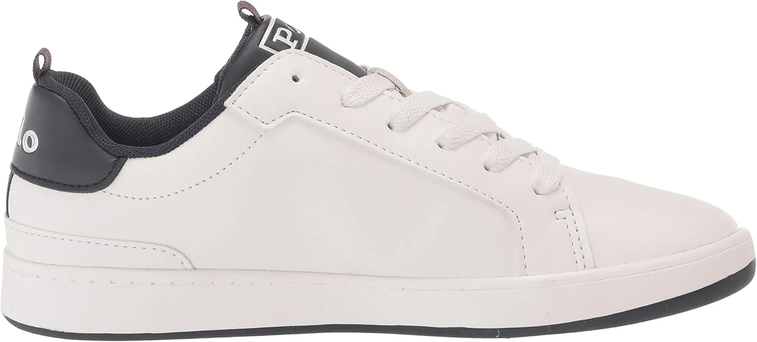 POLO RALPH LAUREN Boy's Heritagecourtbear Wht/Ny/Tggle Sneaker