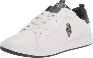 POLO RALPH LAUREN Boy's Heritagecourtbear Wht/Ny/Tggle Sneaker