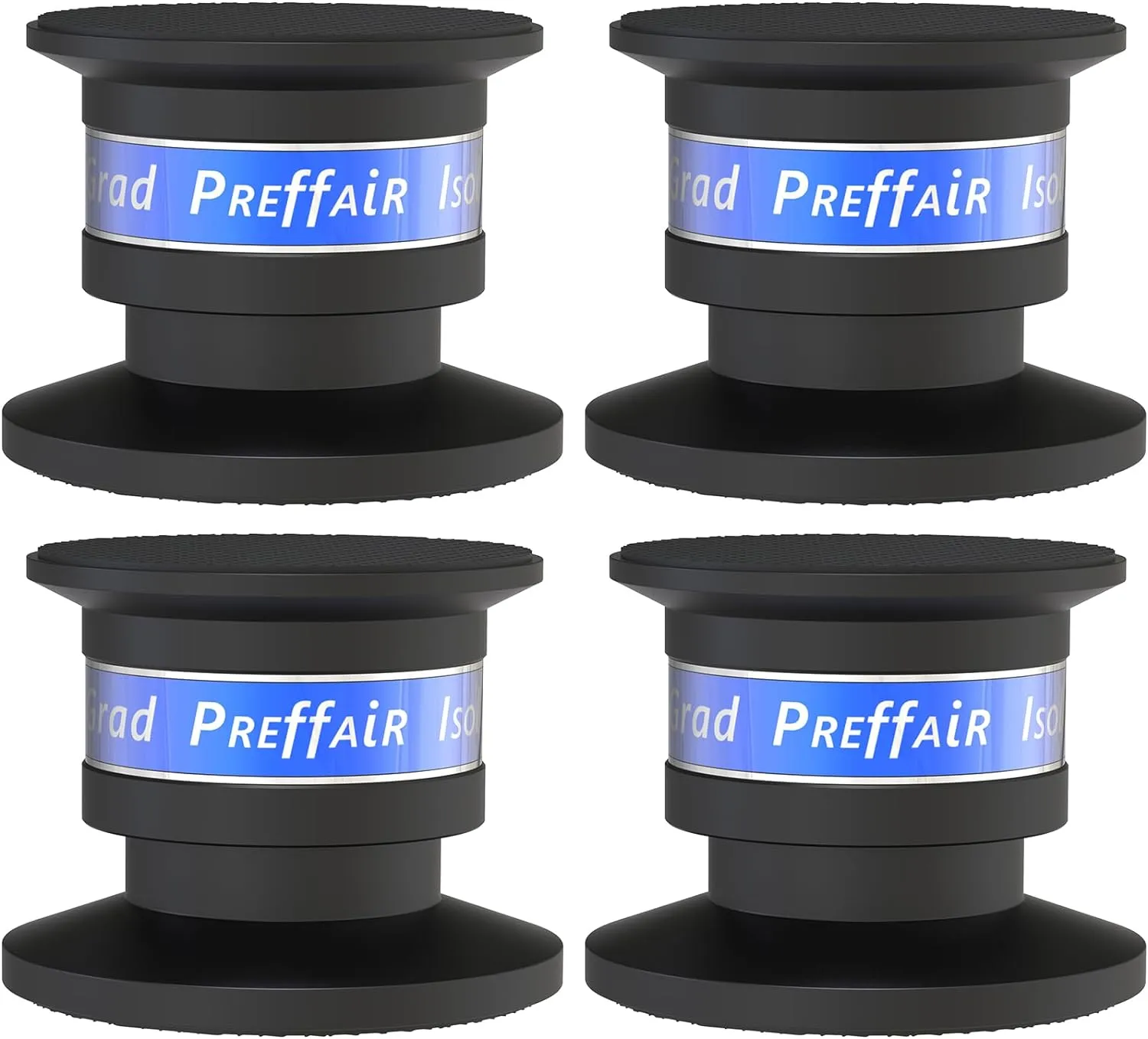 Preffair Audiophile Speaker Isolation Spikes Aluminum Record Player Shock Absorber Speaker Floor Protector Mat Adjustable Subwoofer Anti Vibration Pads Non-Slip LP Vinyl Record Player Base