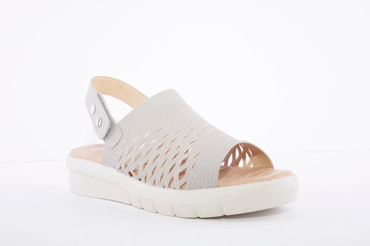 PROPET - WW1504 SLING BACK SANDAL - GREY SUEDE
