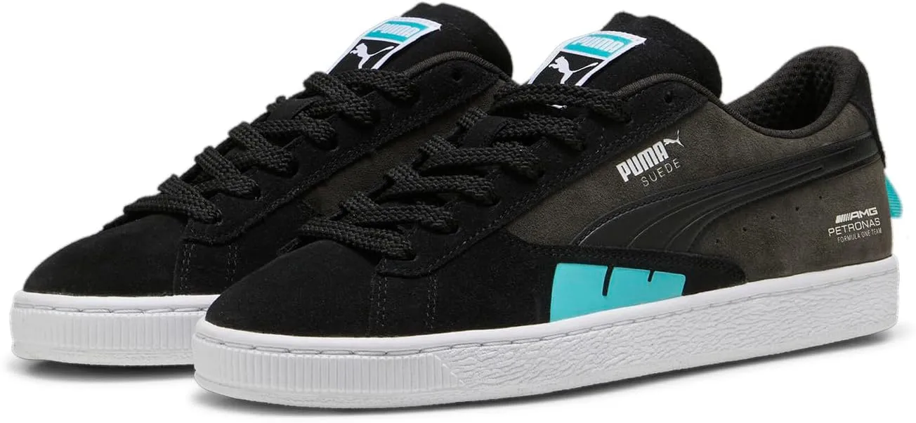 PUMA® Mercedes AMG Petronas Suede Walking Shoes for Men – Padded Insole & Collar – EVA Midsole