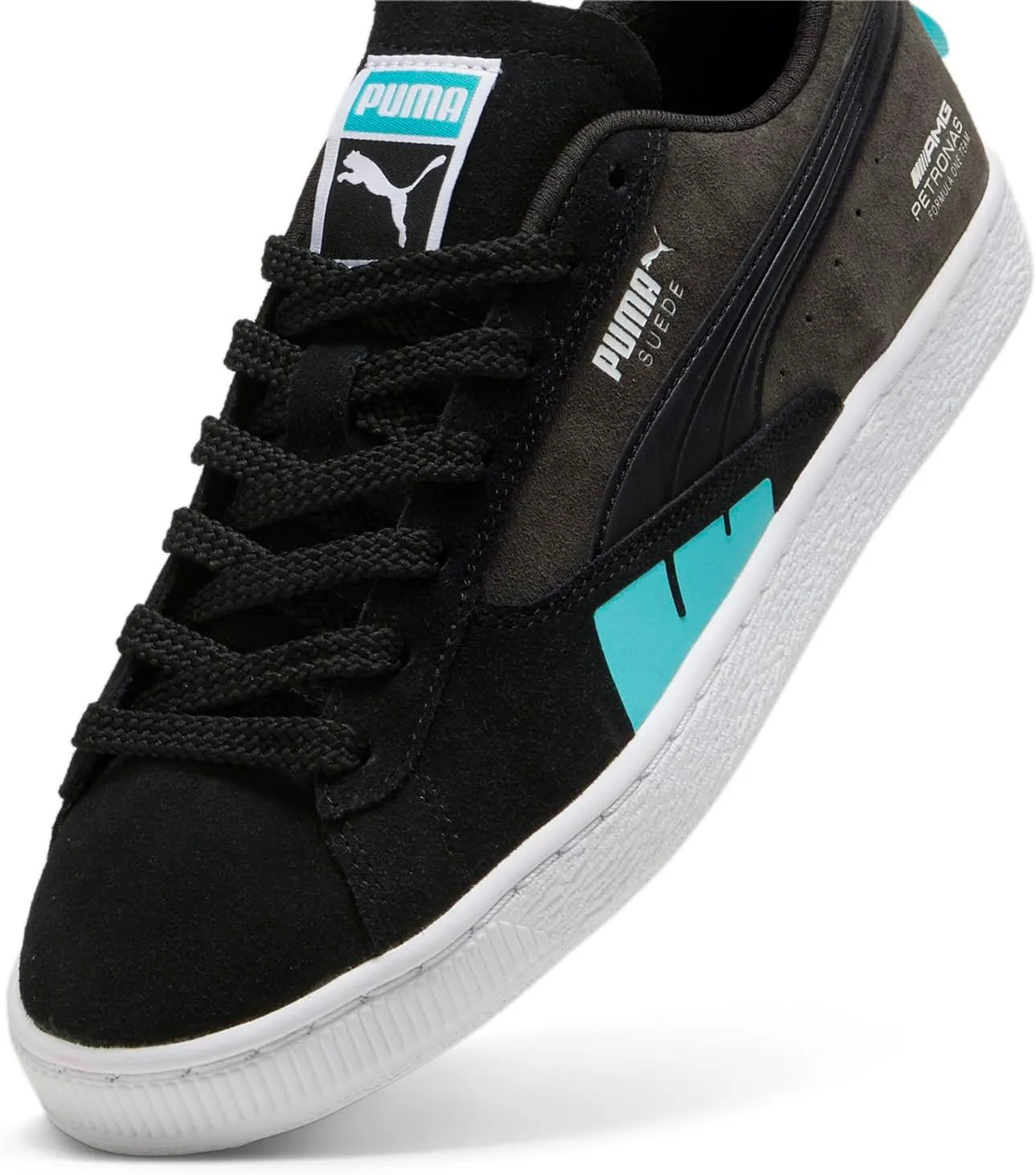 PUMA® Mercedes AMG Petronas Suede Walking Shoes for Men – Padded Insole & Collar – EVA Midsole