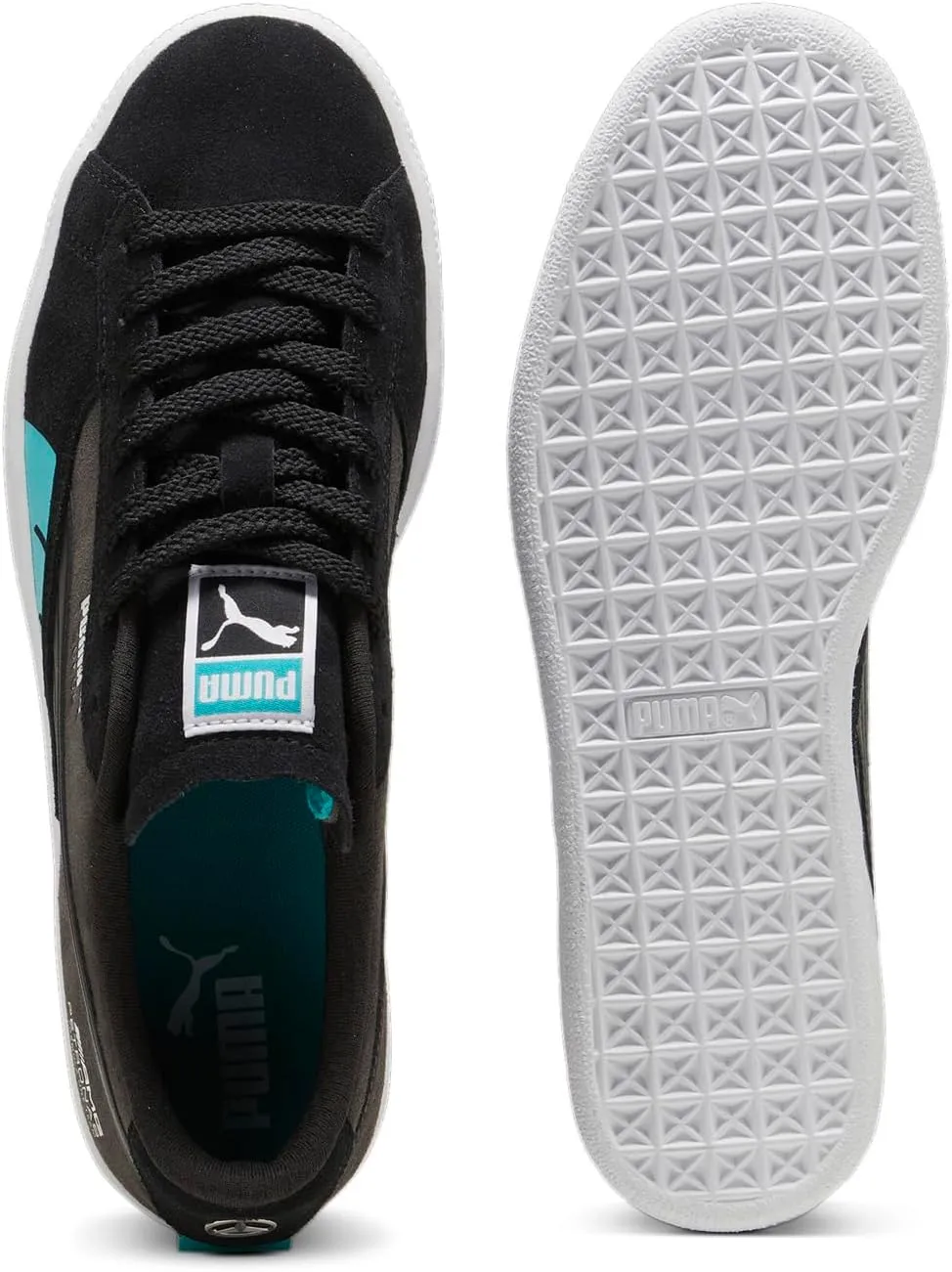 PUMA® Mercedes AMG Petronas Suede Walking Shoes for Men – Padded Insole & Collar – EVA Midsole