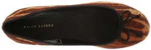 Ralph Lauren Collection Kids Girl's Allie (Little Kids/Big Kids) Ocelot Haircalf Flat 5 Big Kid M