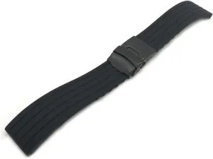 RHAIYAN 18mm 20mm 22mm 24mm Sport Silicone Watch Band Strap Men Women Universal Waterproof Rubber Watchband Wrist Bracelet Accessories Specific (Color : Black B, Size : 20mm)