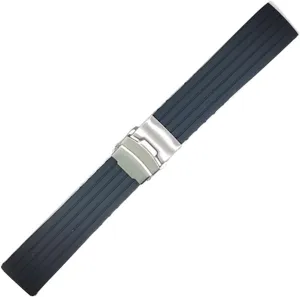 RHAIYAN 18mm 20mm 22mm 24mm Sport Silicone Watch Band Strap Men Women Universal Waterproof Rubber Watchband Wrist Bracelet Accessories Specific (Color : Grey S, Size : 24mm)