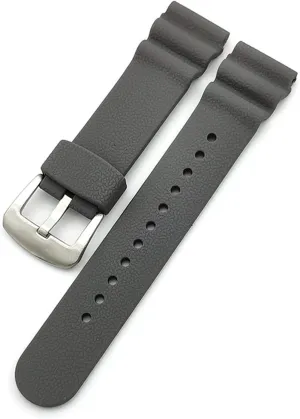 RHAIYAN 22mm Sport Silicone Strap Stainless Steel Hoop Buckle Diver Waterproof Men Rubber Replacement Watch Wrist Band Compatible with Seiko Prospex Specific (Color : Grey, Size : 22mm)
