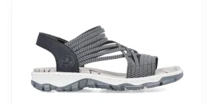 Rieker Ladies Low Wedge Velcro Sandal 68888-14