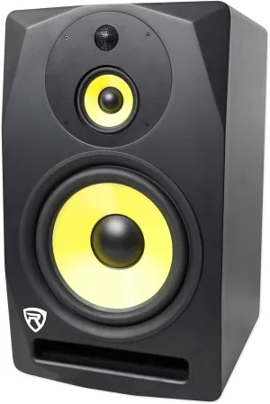 Rockville DPM10B 10" 400w Powered Active 3-Way Studio Monitor Speaker Full Range, Black, 10 inch