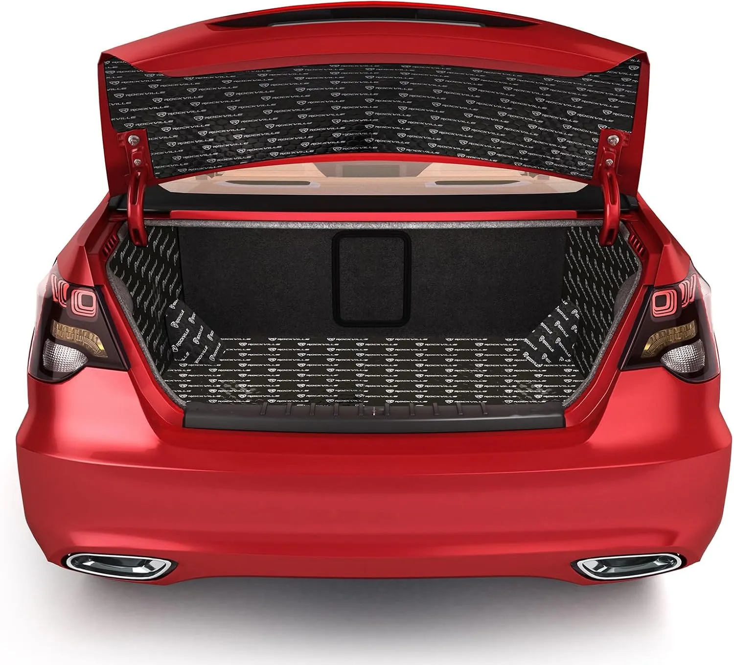 Rockville RockMat 15-25 Sound Deadening Mat, 2.5mm (100 MIL) Butyl Rubber, 15.5 Sq Ft (14 Sheets), Reduces Road Noise & Rattle, Heat & Water Resistant, Ideal for Cars, Trucks, Boats & Home Studios