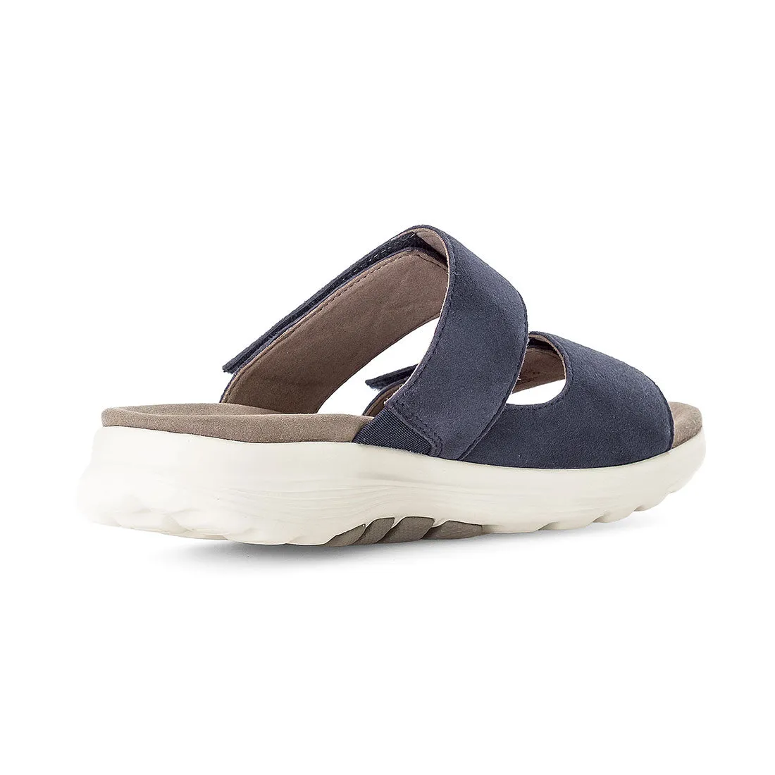 ROLLINGSOFT Blå ruskind sandal m. 2 velcro remme