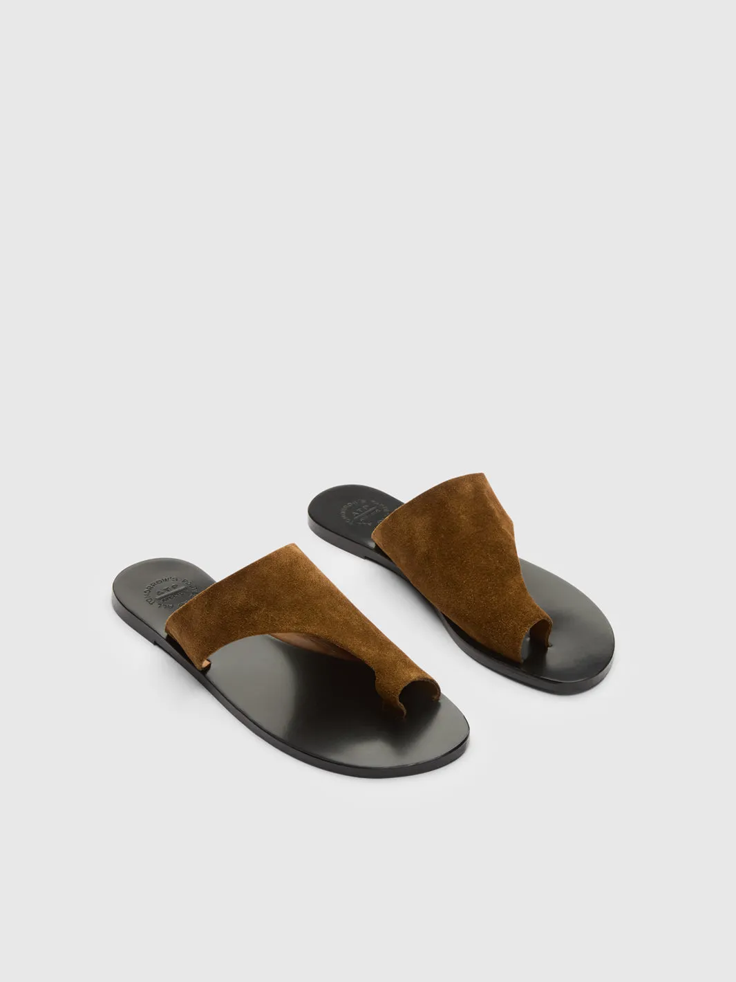 Rosa Cannella Suede Cutout sandals