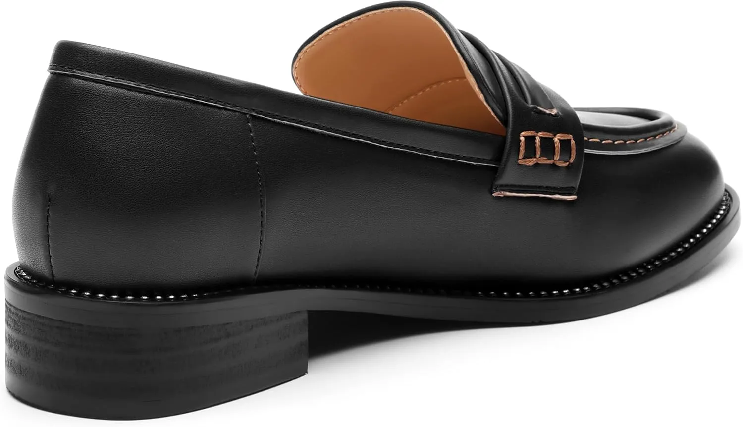 ROSERWISH Loafers for Women Comfort Chunky Low Heel Shoes Casual Slip On Penny Loafers Bussiness Fashion Work Shoes Ladies Dress Shoes