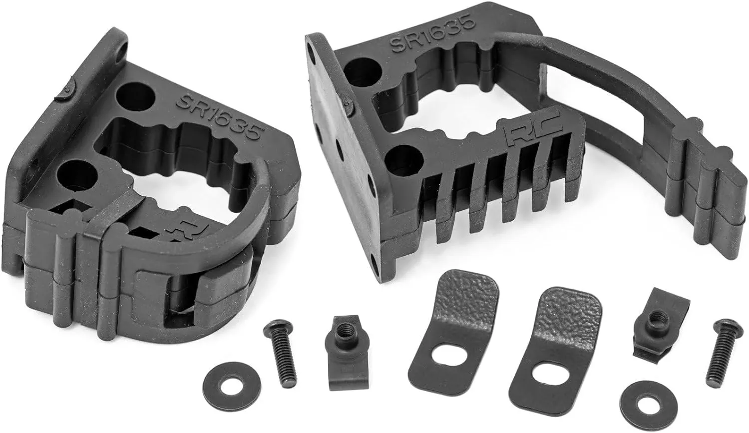 Rough Country Rubber Molle Panel Adjustable Clamp Kit 5/8" to 1-3/8" - 25 lb Capacity, Universal Fit, 2-Pack