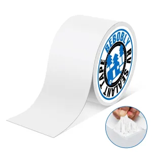 RV Roof Tape,Leak Repair Sealant Tape 4 Inch x 50 Foot UV & Waterproof for RV Roof,Window,Camper, Boat,Pipe Sealing, Natural White