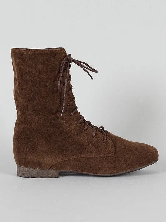 Sandy, Flat suede booties
