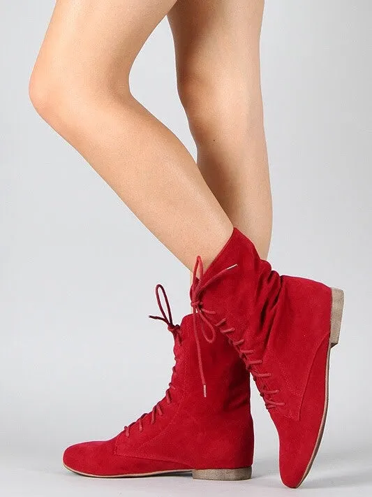Sandy, Flat suede booties