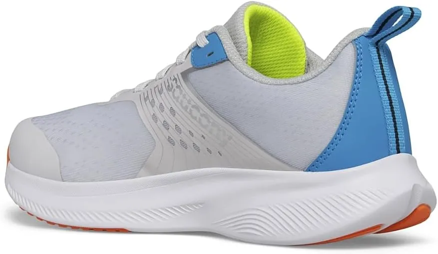Saucony Ride Kidz Sneaker, Grey/Blue/Citron, 5 US Unisex Big Kid