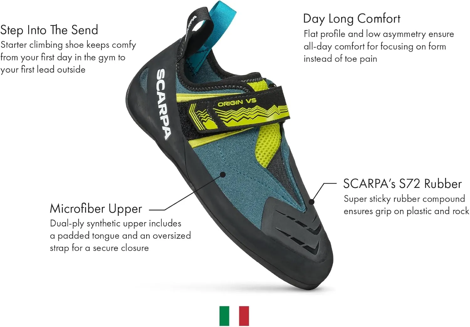 SCARPA Women's Origin VS Rock Climbing Shoes for Gym Bouldering & Sport Climbing