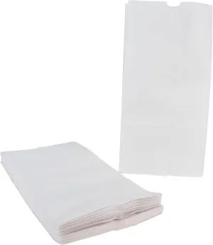 School Smart Paper Bag, Flat Bottom, 7 x 13 Inches, White, Pack of 50