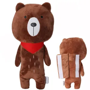 Seat Belt Cover Pillow for Kids, Car Seatbelt Cushion Shoulder Neck Support Protector Pad, Soft Stuffed Plush Travel Vehicle Safety Belts Strap Pillow for Boys and Girls Headrest (Bear)