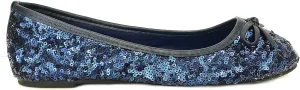 Shoes8teen Womens Sequin Ballet Flat