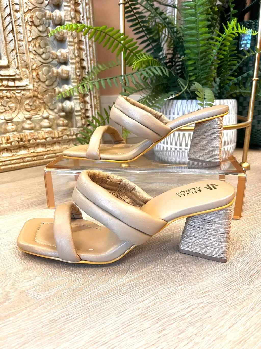 Silvia Cobos Gina Block Heel Beige