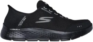 SKECHERS Men's Hands Free Slip-Ins Go Walk Flex-100% Waterproof Sneaker, Black/Black, 10