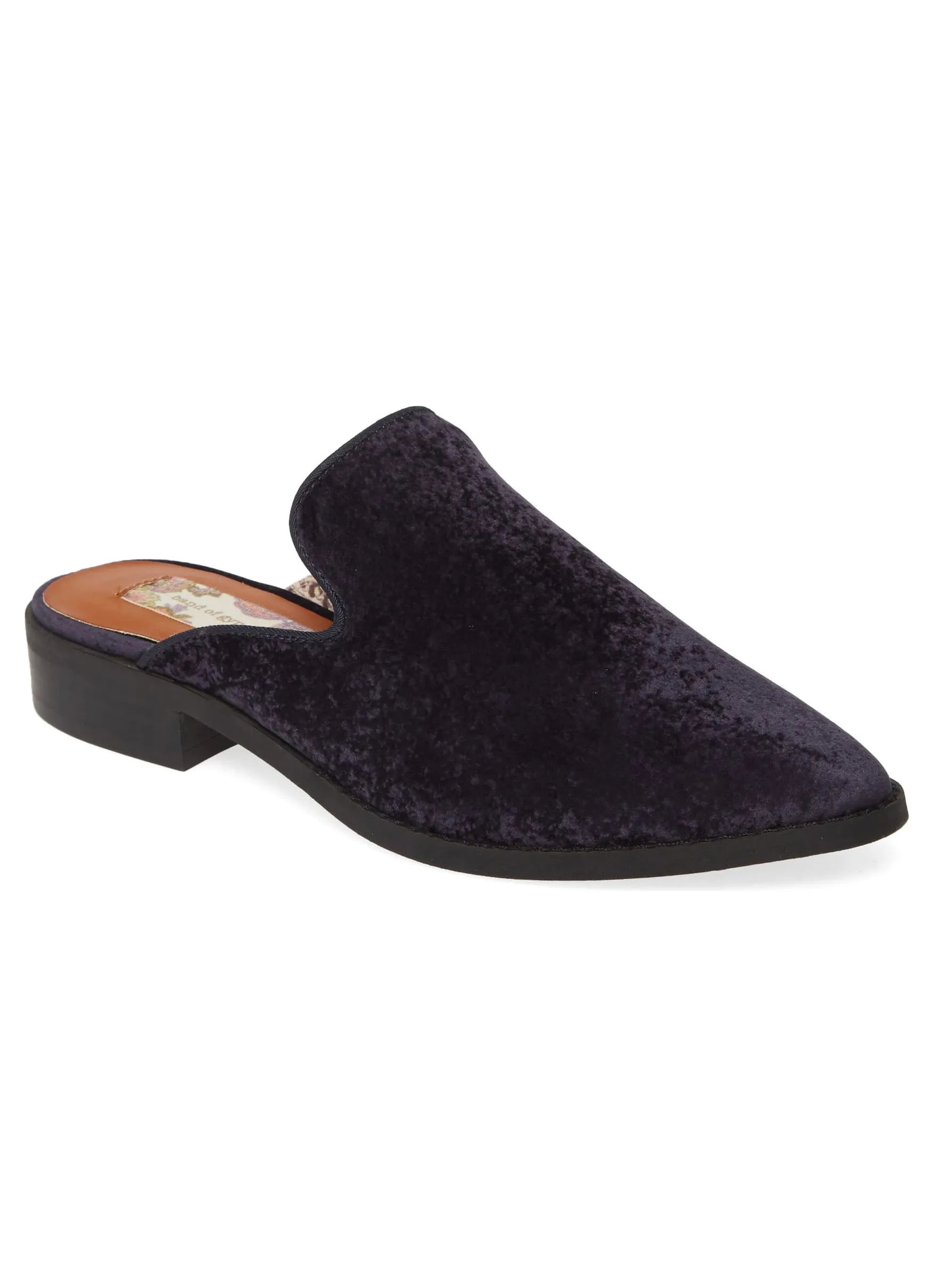 Skipper Midnight Blue Velvet Loafer Mule