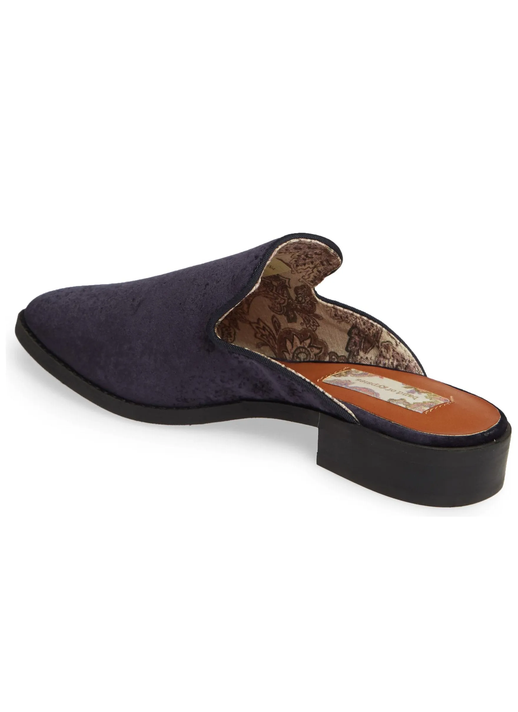 Skipper Midnight Blue Velvet Loafer Mule