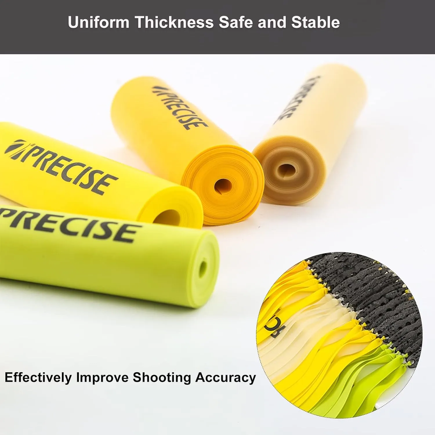 Slingshot Bands Flat 0.4/0.5/0.55/0.6/0.65/0.7/0.75/0.8mm Professional Adults Hunting Replacement Bands Material 2M Length Rolls Heavy Duty Homemade Wide Simple Shot Bands Shooting Quick Rebound