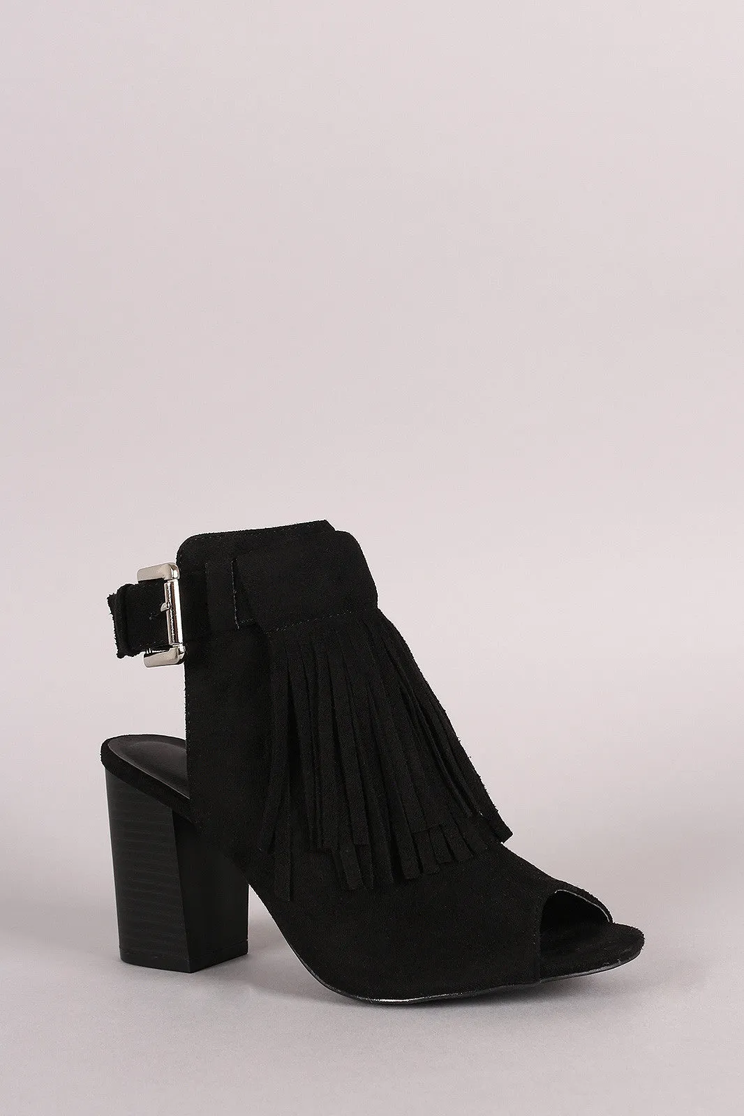 Smart design Rich selection Lounge Suede Heel Mule Peep Buckled Diva Toe Wild