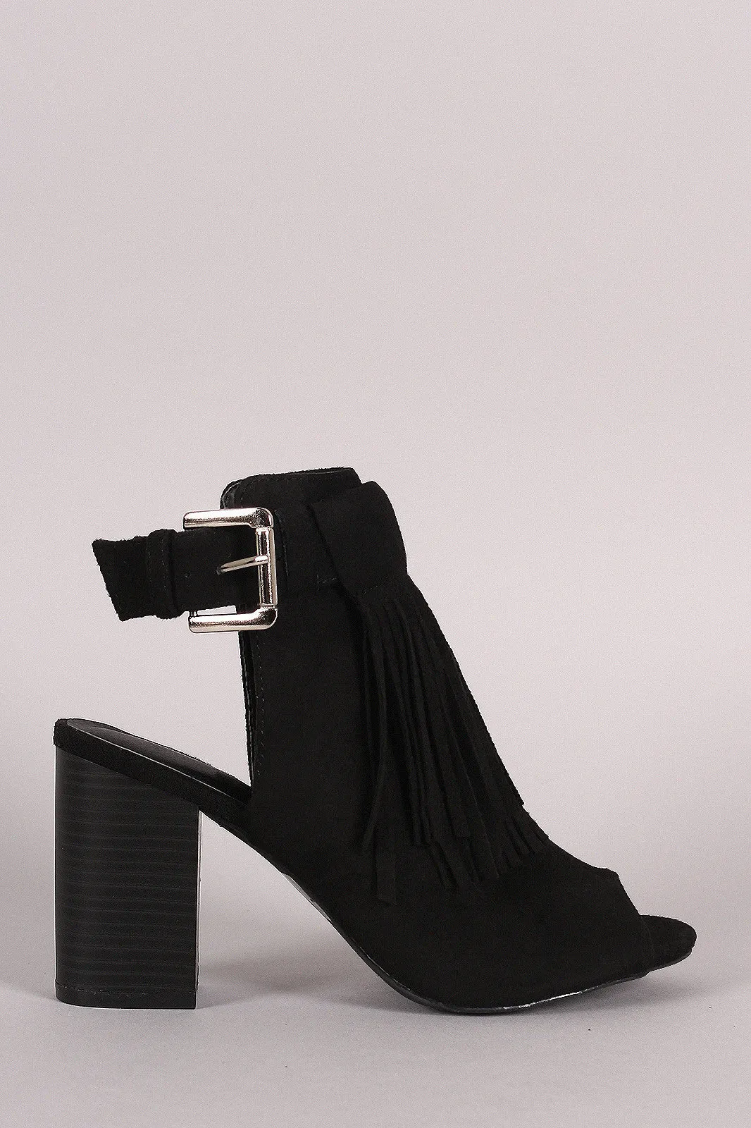 Smart design Rich selection Lounge Suede Heel Mule Peep Buckled Diva Toe Wild