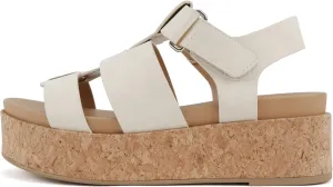 Soda “Amenda” ~ Women Round Toe Fisherman Platform Low Heel Wedge Sandal with Adjustable Ankle Strap