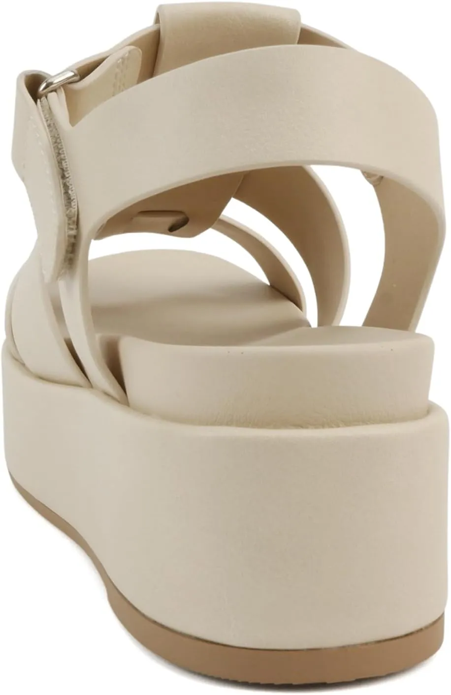 Soda “Amenda” ~ Women Round Toe Fisherman Platform Low Heel Wedge Sandal with Adjustable Ankle Strap
