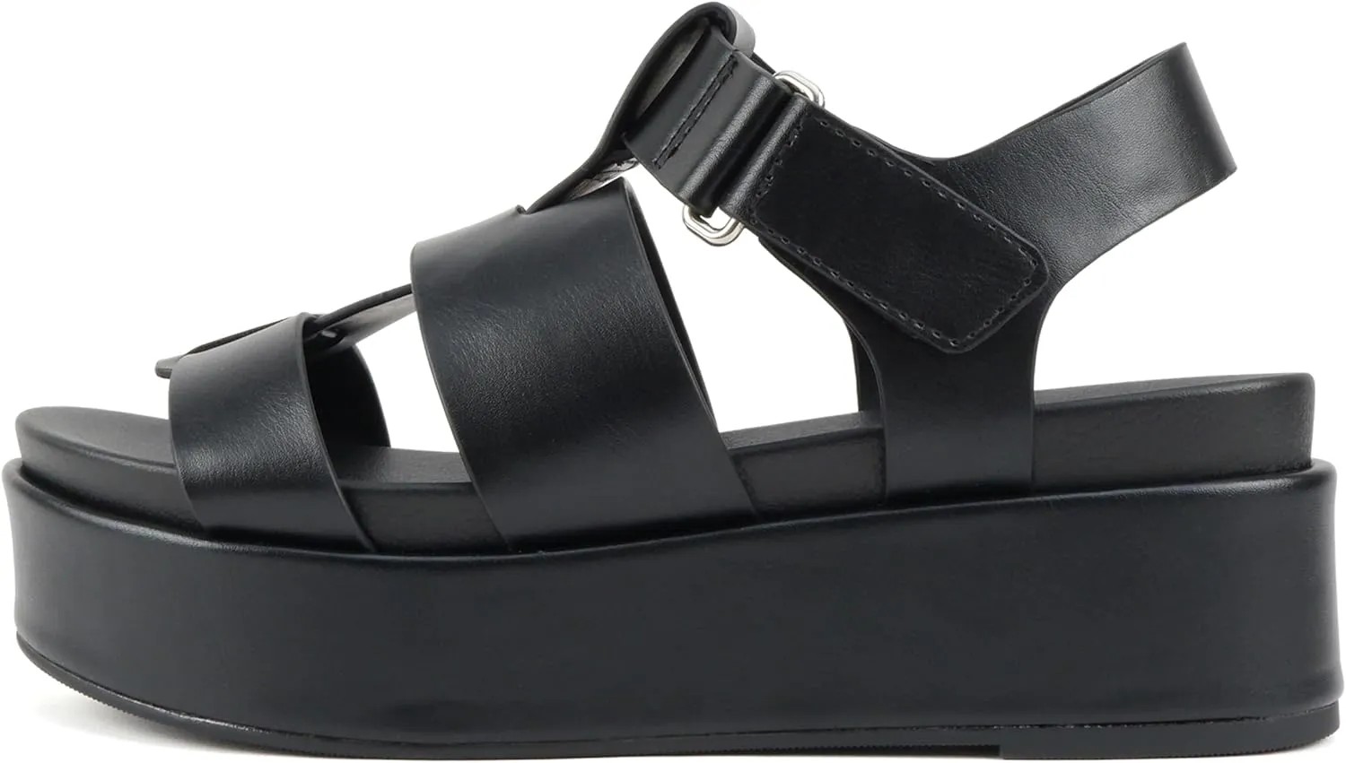 Soda “Amenda” ~ Women Round Toe Fisherman Platform Low Heel Wedge Sandal with Adjustable Ankle Strap