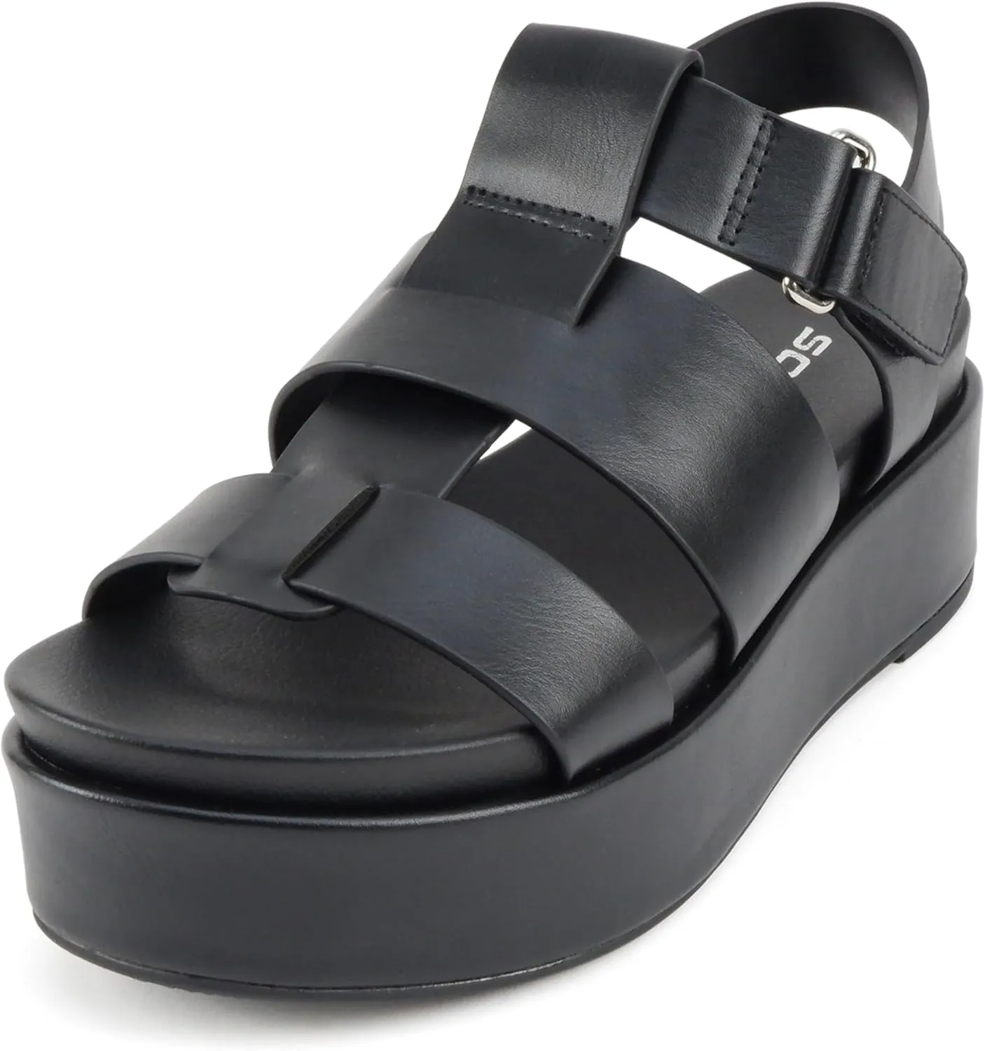 Soda “Amenda” ~ Women Round Toe Fisherman Platform Low Heel Wedge Sandal with Adjustable Ankle Strap