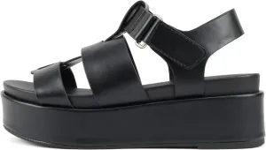 Soda “Amenda” ~ Women Round Toe Fisherman Platform Low Heel Wedge Sandal with Adjustable Ankle Strap