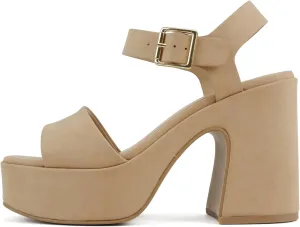 Soda Launch ~ Women Open Toe Ankle Strap Platform Chunky High Heeled Sandal