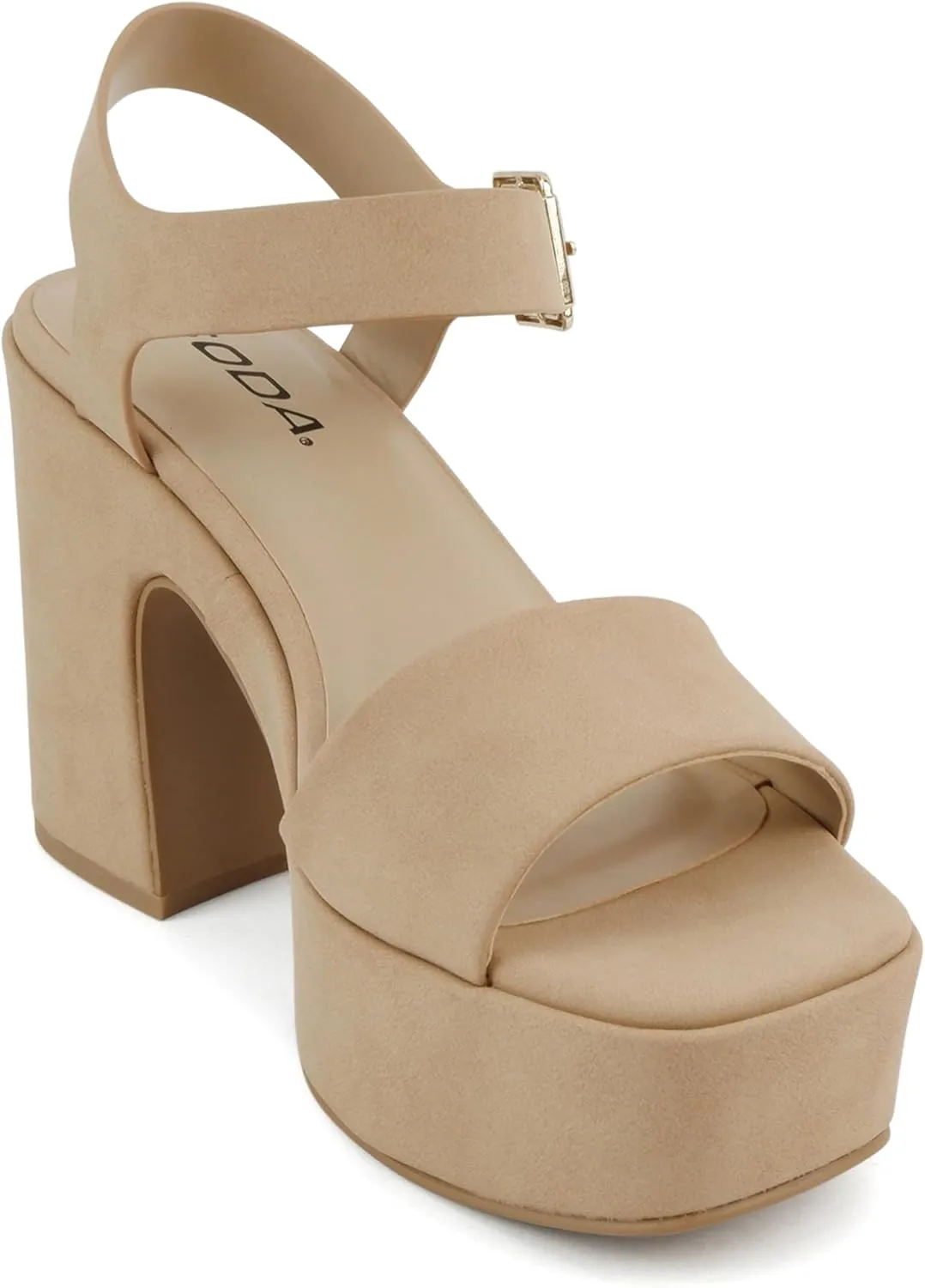 Soda Launch ~ Women Open Toe Ankle Strap Platform Chunky High Heeled Sandal
