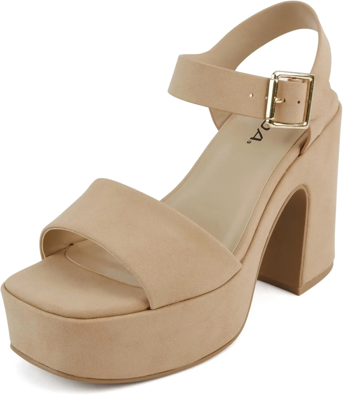 Soda Launch ~ Women Open Toe Ankle Strap Platform Chunky High Heeled Sandal