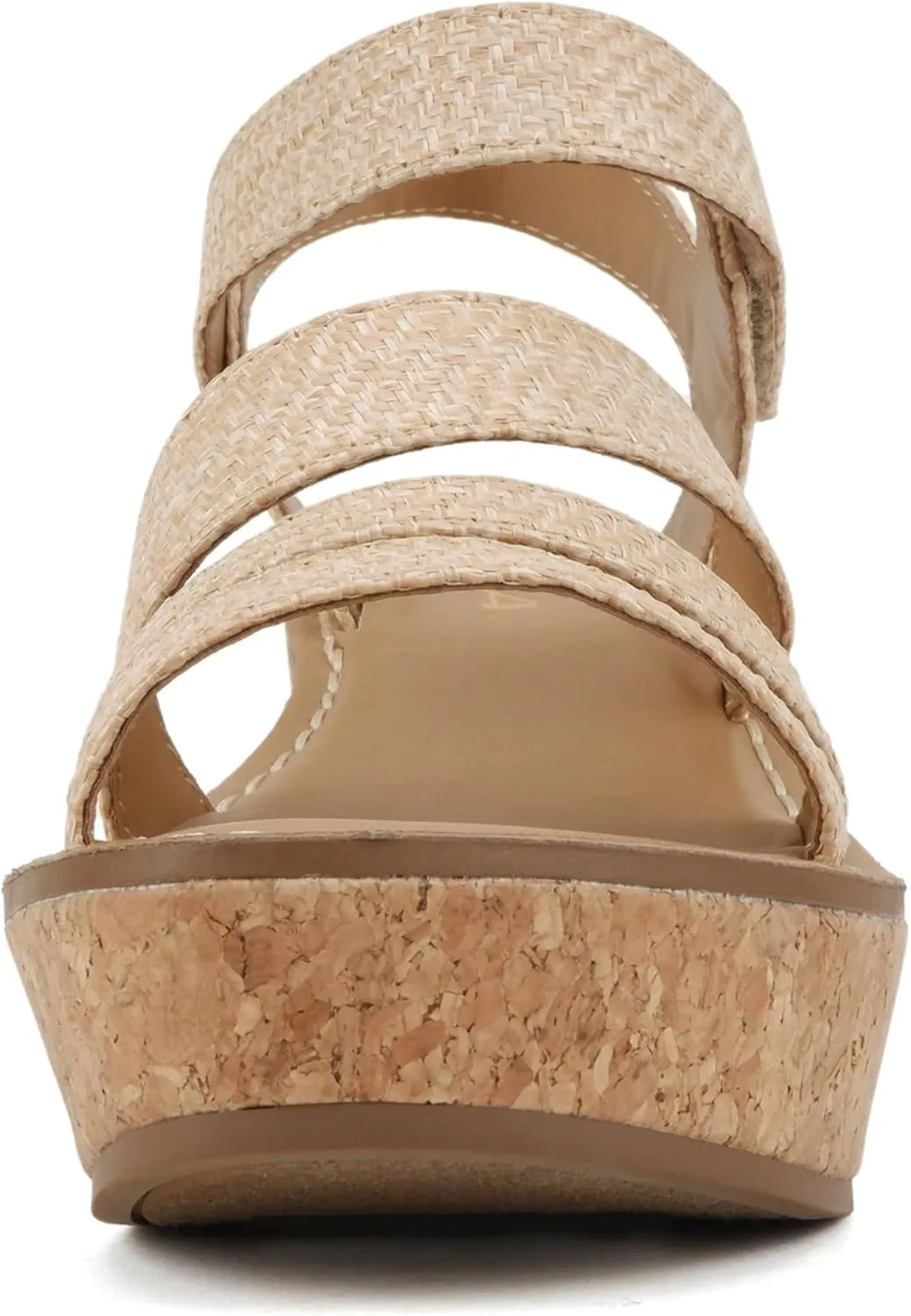 Soda “Sheet” ~ Women Round Toe Multi Strap Wedge Sandal