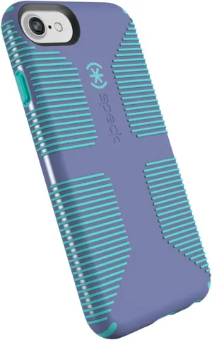 Speck Products CandyShell Grip iPhone SE (2022) Case| iPhone SE (2020)| iPhone 8| iPhone 7 - Wisteria Purple/Mykonos Blue