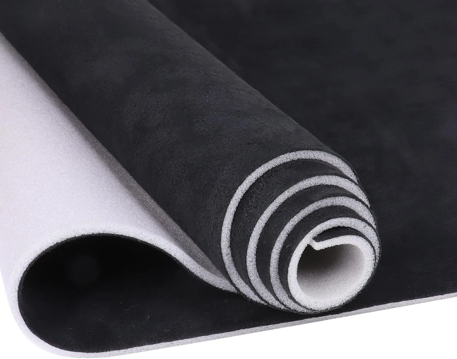 Suede Headliner Fabric 60" Wide by 98" with Foam Backing Auto Headliner Replacement Material, Car Roof Upholstery Fabric Repairing for Truck RV SUV Boat Home, Black