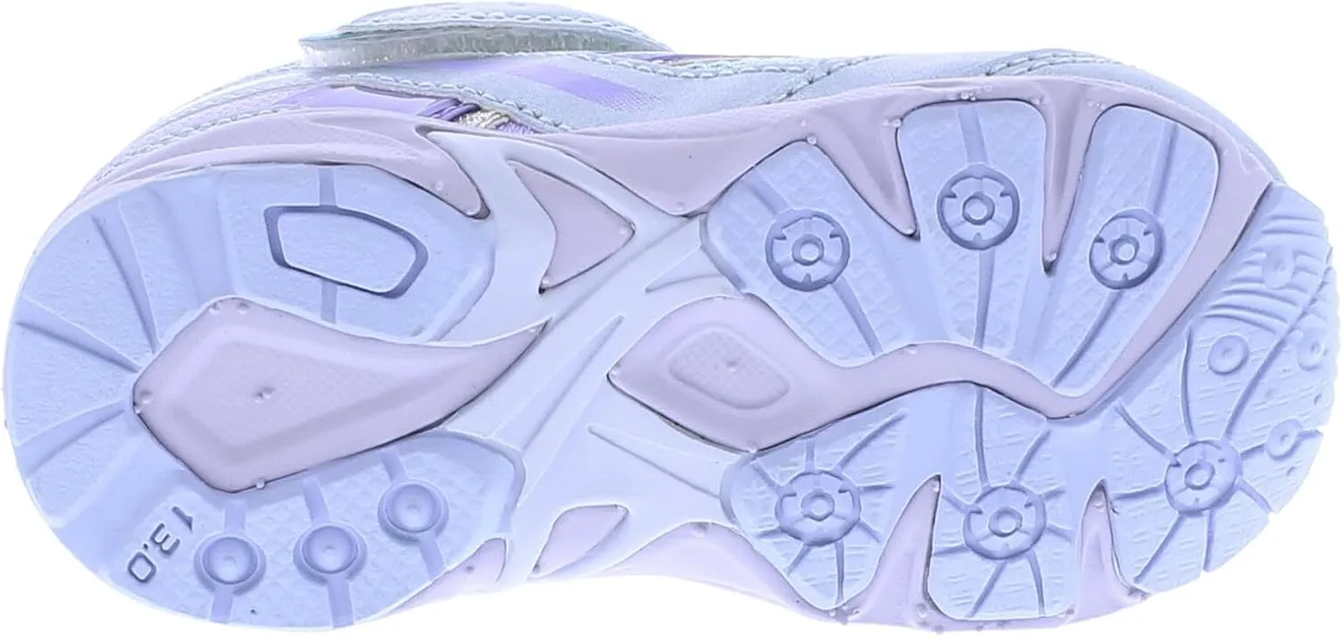 TSUKIHOSHI 3537 GLITZ Strap-Closure Machine-Washable Child Sneaker Shoe with Wide Toe Box and Slip-Resistant, Non-Marking Outsole - For Toddlers and Little Kids, Ages 1-8
