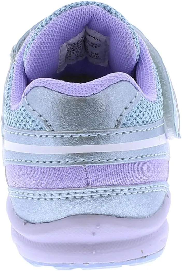 TSUKIHOSHI 3537 GLITZ Strap-Closure Machine-Washable Child Sneaker Shoe with Wide Toe Box and Slip-Resistant, Non-Marking Outsole - For Toddlers and Little Kids, Ages 1-8
