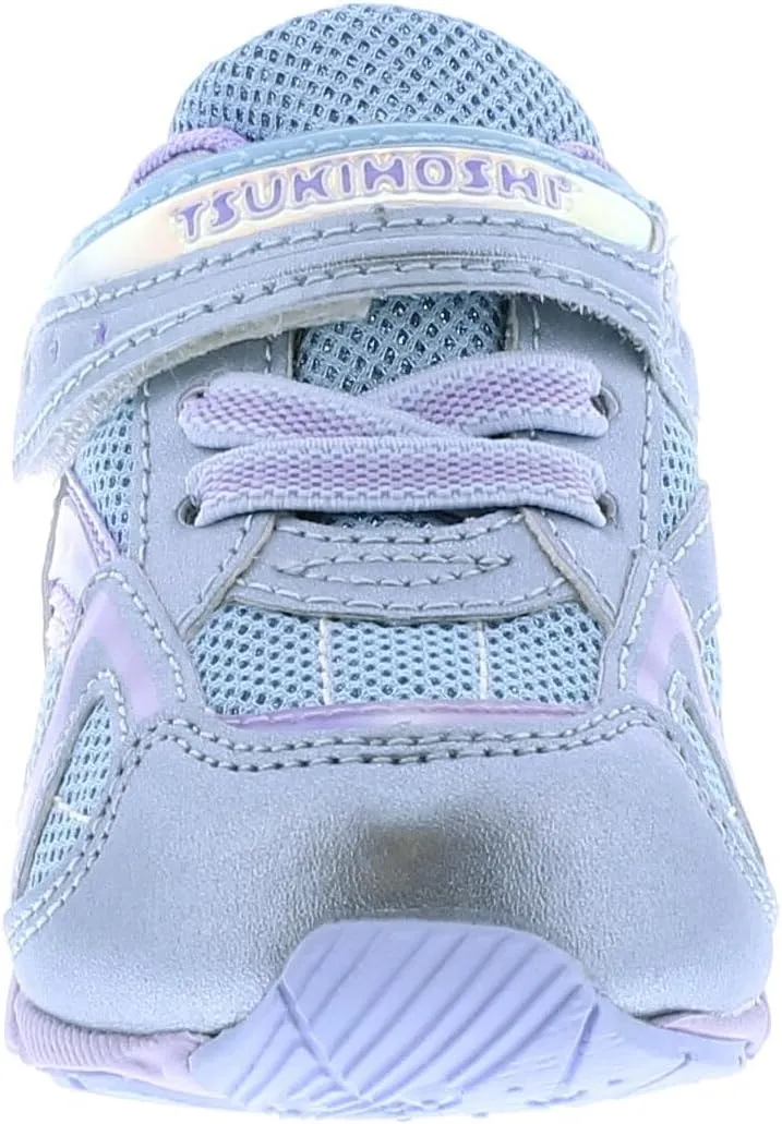 TSUKIHOSHI 3537 GLITZ Strap-Closure Machine-Washable Child Sneaker Shoe with Wide Toe Box and Slip-Resistant, Non-Marking Outsole - For Toddlers and Little Kids, Ages 1-8
