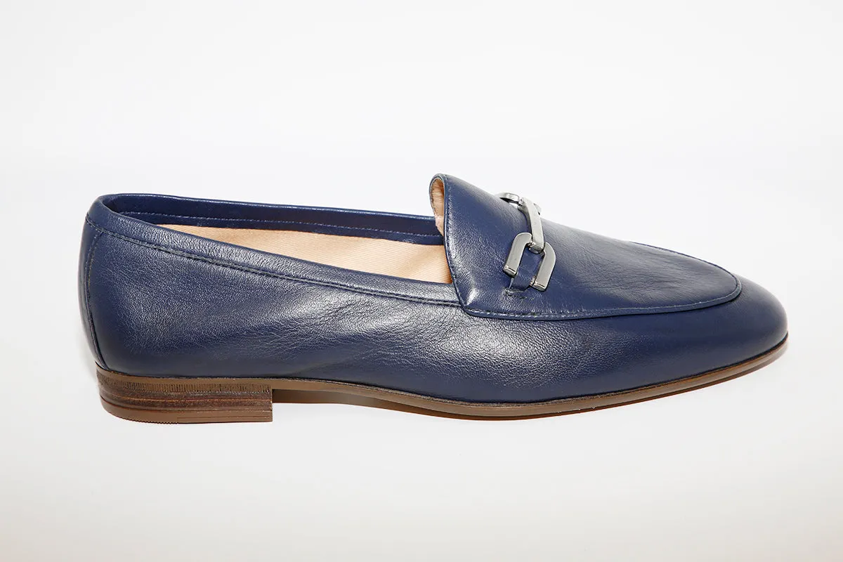 UNISA - DALCY Navy Leather Flat Loafer