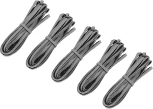 uxcell Suede Cord, 5.47 Yards 5mm Flat Leather Thread String for Purse Handbag Shoelace DIY Crafts Bracelet Making, Dark Gray 5Pcs